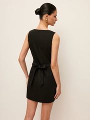 Cotton & Linen Button-Front Dress With Pockets