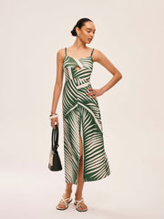 Tassel Detail Slit Cami Dress