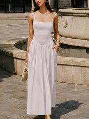 Cotton Pocket Detail Cami Dress