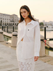 Cotton Blend Tied Front Shirt