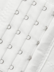 Semi-Sheer Embroidered Floral Sweetheart Corset