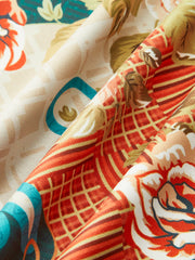 Halter Neck Back-Tie Floral Dress