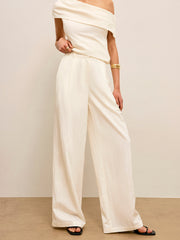 Mid-Waist Pocket Detail Pants