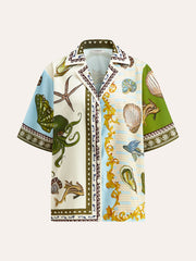 Printed Shirt With Drawstring Pants Set