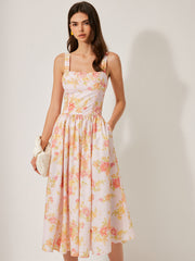 Floral Print A-Line Dress