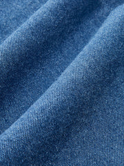 Denim Halter Top With Button Details