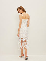 Laser Cut Multi Circle Double Layer Cami Dress