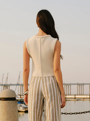 Button Front Sweater Vest