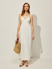 Cotton V-Neck Cami Dress