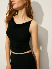 Sleeveless Top Pants Set Without Belt