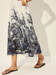 Tropical Print Tie-Strap Dress