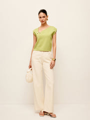 Metal Detail Knit Top