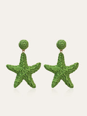 Star-Shaped Crochet Earrings