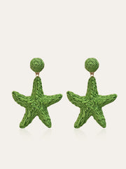 Star-Shaped Crochet Earrings