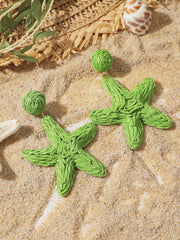 Star-Shaped Crochet Earrings