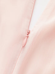 Semi-Sheer Balloon Sleeve Floral Dress With Tie Detail