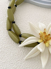 Floral Detail Beaded Bracelet