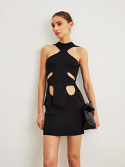 Cut-Out Halter Dress