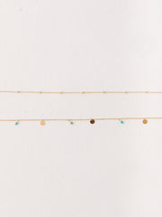 Alloy Colorful Beaded Double Layer Belt