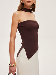 Halter Neck Knit Top