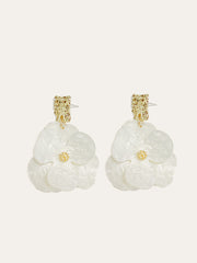 Golden Floral Dangle Earrings