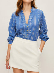 Embroidered Button-Down Shirt