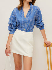 Embroidered Button-Down Shirt