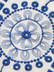 Cotton Embroidery Scalloped Hem Elastic Waistband Skirt