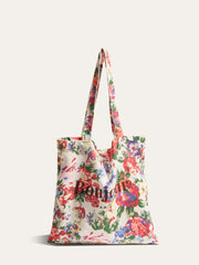 Cotton Tropical Floral Print Bag
