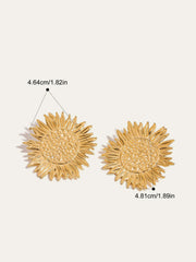 Golden Sunflower Earrings