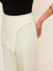 Mid-Waist Pockets Pants With Wrap Detail