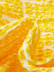 Cotton Sweetheart Embroidered Hem Strapless Dress