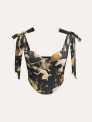 Sweetheart Neck Bow Knotted Strap Corset