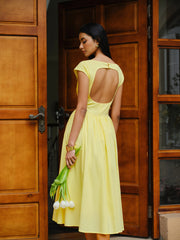 Open-Back Cap Sleeve Dress