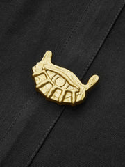 Wide Collar Button-Down Pleated Dress