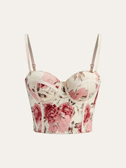 Floral Print Corset Top
