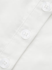 Pleated Square Neck Buttoned Top