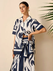 Floral Print Semi-Sheer Button-Up Shirt