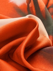 Strapless Floral Print Dress