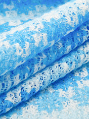 Semi-Sheer Backless Crochet Dress with Flared Sleeves