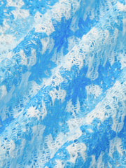 Semi-Sheer Backless Crochet Dress with Flared Sleeves