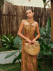 Satin Halter Neck Dress