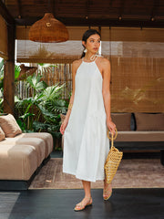 Macrame Back Halter Dress