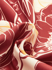 Floral Print Ruched Cut-Out One-Piece Swimsuit