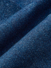 Cross-Back Denim Flared Dress