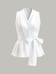 Wrap Tie Peplum Top
