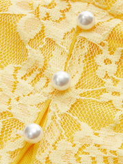 Halter Neck Floral Lace Dress