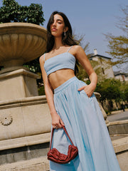 Cotton & Linen Pocket Detail Skirt Set