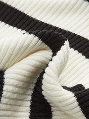 Striped Knit Halter Crop Top