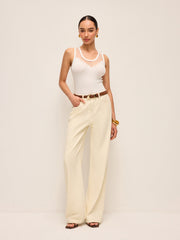 Sheer Mesh Detail Knit Top